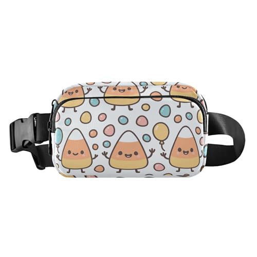 Halloween Candy Corn Carnival Fashion Waist Pack Crossbody Bag for Women Men Large Capacity von GuoChe