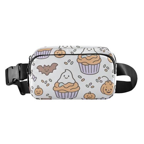 Halloween Cupcake Leckereien Modische Bauchtasche Hüfttasche für Damen Herren Mini Croose Body Geldbörse mit von GuoChe