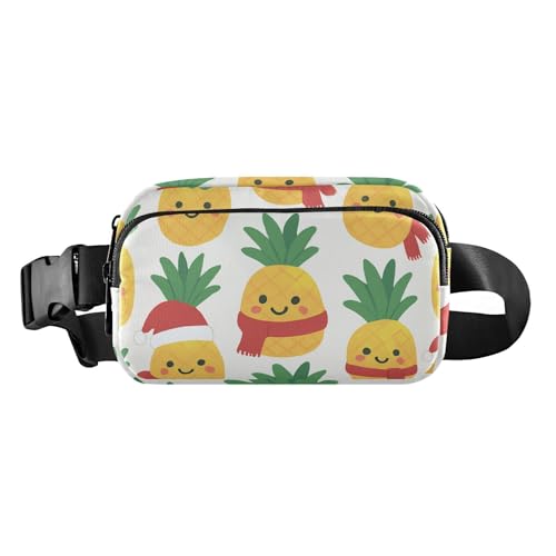 Hüfttasche mit weihnachtlichem Ananas-Muster, trendig, für Damen, Herren, Teenager, wasserabweisend von GuoChe
