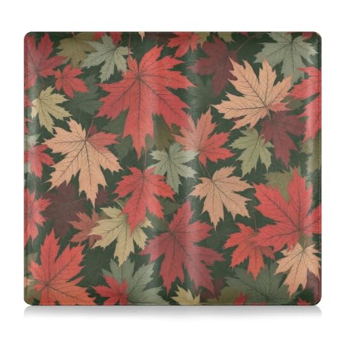 Lederetui für Auto-Registrierung, Versicherung und Ausweishalter, für Herren und Damen, Handschuhfach, Organisieren für Dokumente, Karten, Führerschein, Camouflage, Ahornholz von GuoChe