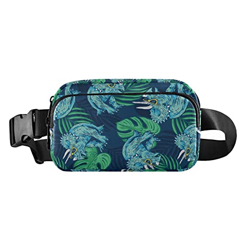 Lustige Dinosaurier-Bauchtasche für Damen und Herren, Gürteltasche, Crossbody-Taschen mit verstellbarem Riemen, Mini-Hüfttasche für Workout, Laufen, Maschinenwäsche, 8 x 6.5 x 2.3 Inches, Bauchtasche von GuoChe