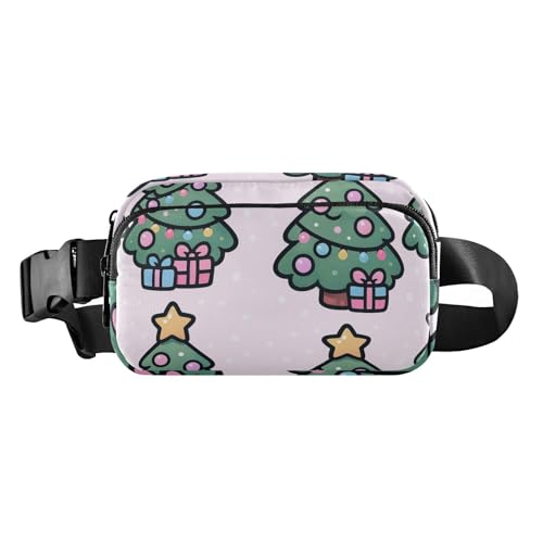 Modische Bauchtasche mit Weihnachtsbaum, für Damen, Herren, Teenager, große Kapazität von GuoChe