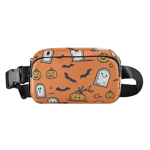 Modische Gürteltasche mit Halloween-Ikonen-Muster, für Damen und Herren, Mini-Umhängetasche, Sporttasche mit von GuoChe