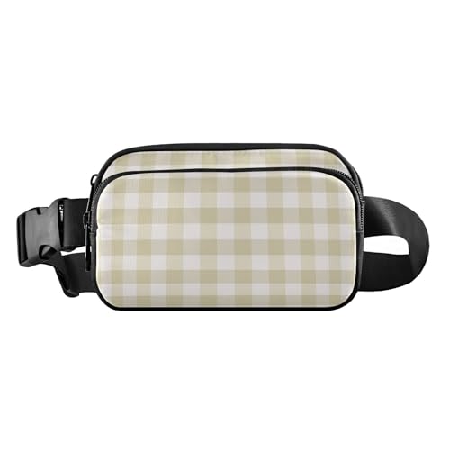 Niedliche Gürteltasche für Damen, Herren, Teenager, Mini-Brusttasche, Gürteltasche mit verstellbarem Riemen, Büffelkaro, Schottland, Schottland, Karo, Gelb, kariert, 20,3 x 13,5 x 5,8 cm, Retro Niedliche Gürteltasche für Damen, Herren, Teenager, Mini-Brusttasche, Gürteltasche mit verstellbarem Riemen, Büffelkaro, Schottland, Schottland, Karo, Gelb, kariert, 20,3 x 13,5 x 5,8 cm, Retro von GuoChe