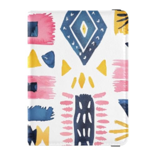 Reisepass- und Impfkarten-Brieftasche aus Leder, Combo Reisepasshülle, Reisedokumente, Brieftasche, Reisepasshülle mit RFID-Blockierung, für Damen und Herren, wasserdicht, Farbenfroher von GuoChe