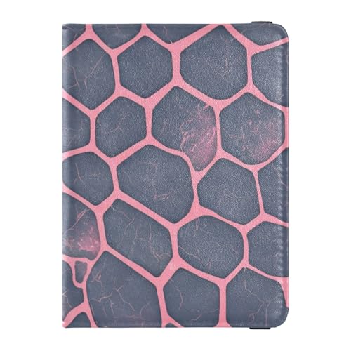 Reisepass- und Impfkarten-Etui aus Leder, Kombi, Reisepasshülle, Reisepasshülle, für Damen und Herren, wasserdicht, 7snake skin print style PaleVioletRed, 1 size, Modern von GuoChe