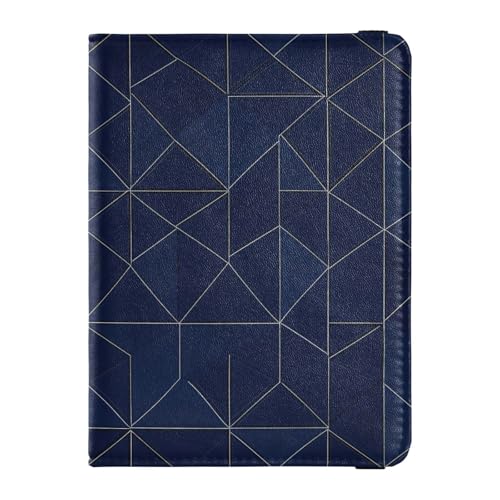 Reisepass- und Impfkartenetui aus Leder, Kombi, Reisedokumente, Brieftasche, Reisepasshülle, für Damen und Herren, wasserdicht, Geometrisches dunkles Muster, 1 size, Modern von GuoChe