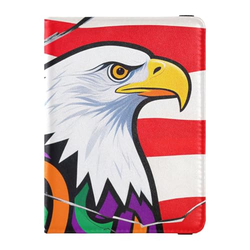 Reisepass- und Impfkartenetui aus Leder, Kombi, Reisepasshülle, Reisepasshülle für Damen und Herren, wasserdicht, Bunte Vogelkunst, 1 size, Modern von GuoChe