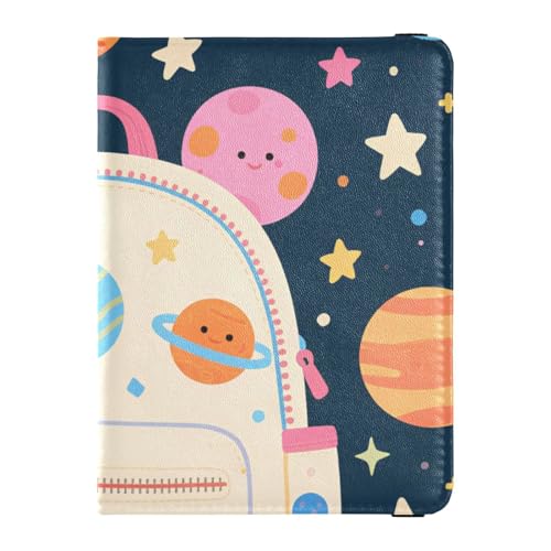 Reisepass- und Impfkartenetui aus Leder, Kombi-Reisepasshülle mit Impfkartenschlitz, Reisepasshülle für Damen und Herren, wasserdicht, Cosmic Rucksack Art, 1 size, Modern von GuoChe