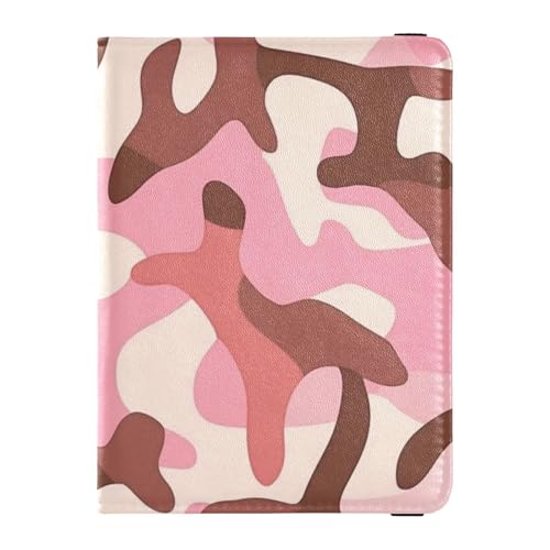 Reisepass- und Impfkartenetui aus Leder, Kombi-Reisepasshülle mit Impfkartenschlitz, Reisepasshülle für Damen und Herren, wasserdicht, korallenpink, 1 size, Modern von GuoChe