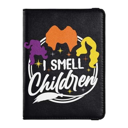 Reisepasshülle Herren Halloween i Smell Kinder Premium PU Leder Reisezubehör 14,5 x 10,9 cm, Bunt, Einheitsgröße von GuoChe