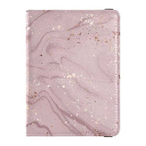 Reisepasshülle aus PU-Leder mit Kreditkartenfächern, natürliche Marmor-Textur, RFID-blockierend, Leder-Kartenetui für Damen und Herren, 17 von GuoChe