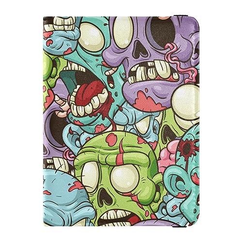 Reisepasshülle für Damen, Cartoon-Zombie, kreatives PU-Leder, Reisegeschenk, 14,5 x 10,9 cm, Cartoon Zombie, Einheitsgröße von GuoChe