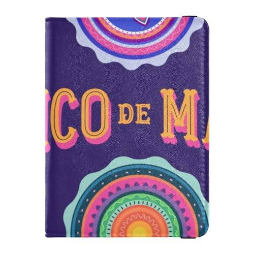 Reisepasshülle für Damen, Cinco de Mayo 5. Mai, Federal 1, Premium-PU-Leder, Reisegeschenk, 14,5 x 10,9 cm, Bunt, Einheitsgröße von GuoChe