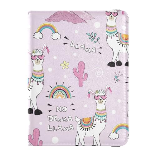 Reisepasshülle für Damen, lustig, Cartoon-Design, Kamel, Premium-PU-Leder, Reisepasshülle, 14,5 x 10,9 cm, Bunt, 1 size von GuoChe