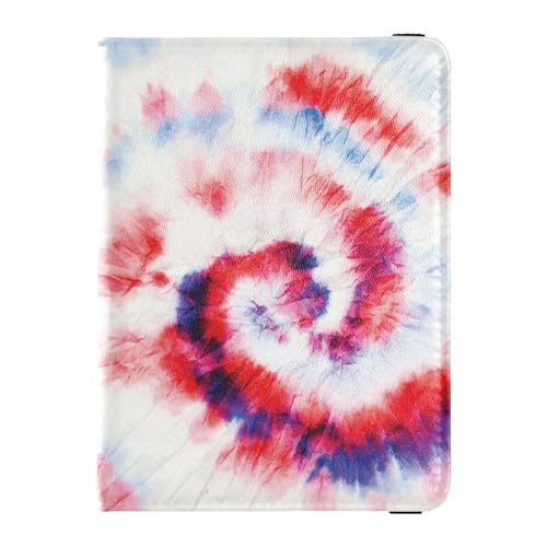 Reisepasshülle für Damen, rote Spiralbindung, Hippie-Flagge, Premium-PU-Leder, Reisegeschenk, 14,5 x 10,9 cm, Bunt, Einheitsgröße von GuoChe