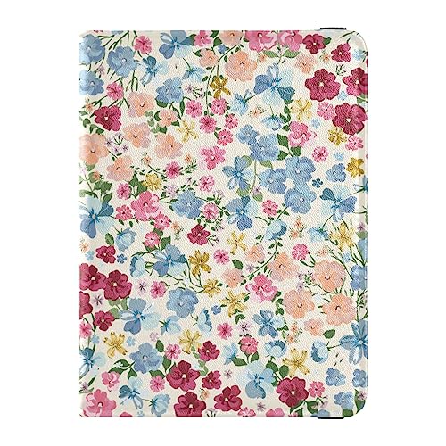 Reisepasshülle für Herren, Frühlingsblumen, Premium-PU-Leder, Reisezubehör, 14,5 x 10,9 cm, Geldbörse Trendiges Blumenmuster, Einheitsgröße von GuoChe