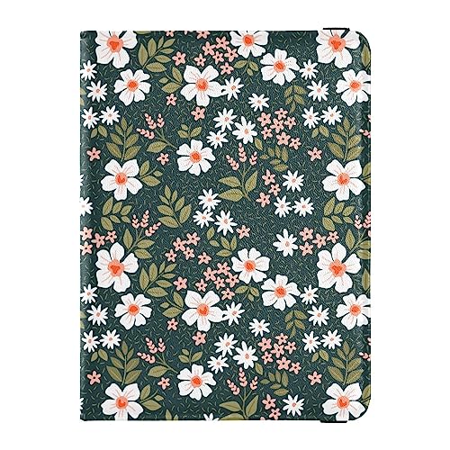 Reisepasshülle mit Blumenblüte, für Herren, Premium-PU-Leder, Reisegeschenk, 14,5 x 10,9 cm, Süßes Blumenmuster, Einheitsgröße von GuoChe