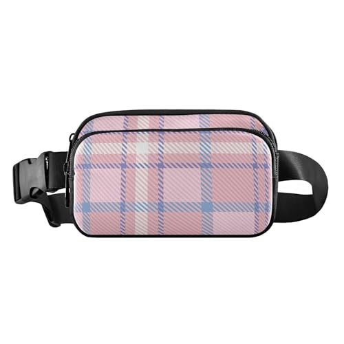 Stilvolle Bauchtasche für Damen und Herren, wasserdicht, Crossbody-Tasche mit verstellbarem Riemen, Büffelkariert, Hellrosa, 20,3 x 13,5 x 5,8 cm, Retro, Buffalo Plaid Hellrosa, 8" x 5.3" x 2.3 Stilvolle Bauchtasche für Damen und Herren, wasserdicht, Crossbody-Tasche mit verstellbarem Riemen, Büffelkariert, Hellrosa, 20,3 x 13,5 x 5,8 cm, Retro, Buffalo Plaid Hellrosa, 8" x 5.3" x 2.3 von GuoChe