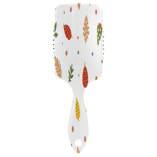 Weihnachts-Pinsel mit Tannenzapfen für dicke, lockige, dünne, lange, kurze, nasse oder trockene Haare, verleiht Glanz und macht glatte Kamm-Paddelbürste für Männer, Frauen, Kinder von GuoChe