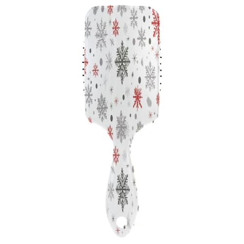 Weihnachts-Schneeflocken-Haarbürste für dicke, lockige, dünne, lange, kurze, nasse oder trockene Haare, verleiht Glanz und macht glatte Kamm-Paddelbürste für Männer, Frauen, Kinder von GuoChe