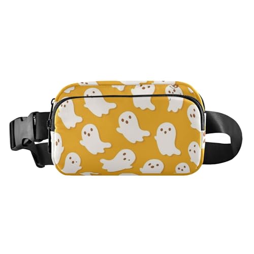 Weiße Halloween-Gürteltasche für Damen, Herren, Teenager, wasserdicht, Crossbody-Gürteltasche von GuoChe