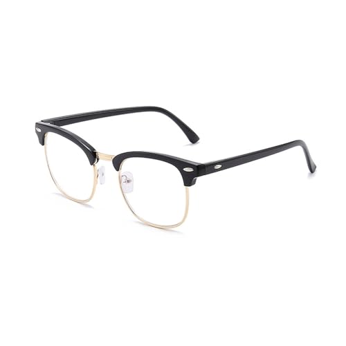 Guohorn Fashion Fernbrille für Männer Frauen Kurzsichtige Brillen Metall Fernbrillen (Gold, -1.0, Dioptrien) von Guohorn
