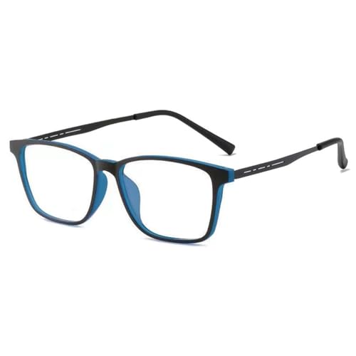 Guohorn Klassische kurzsichtige Brille für Männer Frauen Anti-Blaulicht Myopie Brille Leichtes Gestell (Schwarz, -3.0, Dioptrien) von Guohorn