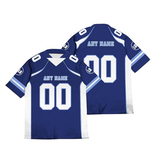 American Football Trikot Personalisiert American Football Jersey Shirts Personalisierte Spieltrikots mit Name Nummer Logo für Kinder Erwachsene Junge Mädchen Herrn Damen A01 von Guooyuuyu
