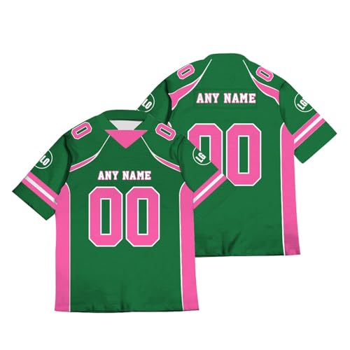 American Football Trikot Personalisiert American Football Jersey Shirts Personalisierte Spieltrikots mit Name Nummer Logo für Kinder Erwachsene Junge Mädchen Herrn Damen A02 von Guooyuuyu