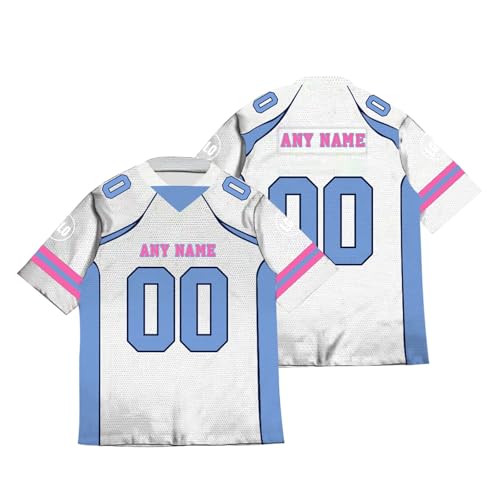 American Football Trikot Personalisiert American Football Jersey Shirts Personalisierte Spieltrikots mit Name Nummer Logo für Kinder Erwachsene Junge Mädchen Herrn Damen A17 von Guooyuuyu