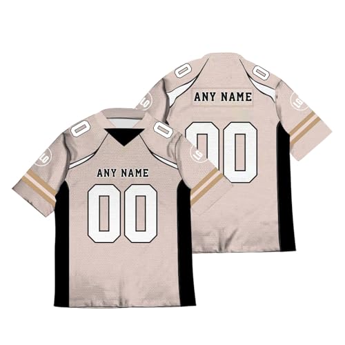 American Football Trikot Personalisiert American Football Jersey Shirts Personalisierte Spieltrikots mit Name Nummer Logo für Kinder Erwachsene Junge Mädchen Herrn Damen A23 von Guooyuuyu