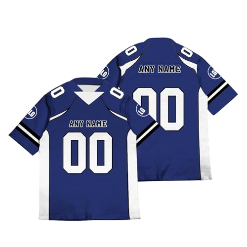 American Football Trikot Personalisiert American Football Jersey Shirts Personalisierte Spieltrikots mit Name Nummer Logo für Kinder Erwachsene Junge Mädchen Herrn Damen A32 von Guooyuuyu