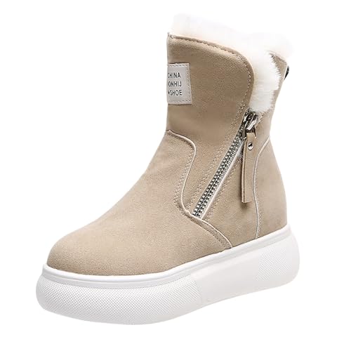 Boots Damen Sport Stiefeletten Stiefel Schwarz Weite Schuhe Winter Warm Leicht Snow Boots Große Größen Fashion Winterstiefel Casual Winterboots Wasserdicht Damenschuhe von Guotobe