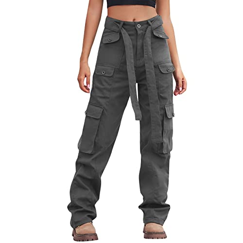 Cargohose Damen Dünne Freizeit Reise Jogpants Treckinghose Atmungsaktiv Casual Hiking Pants Baggy High Waist Sweatpants Schnelltrocken Outdoor Kletterhose Golfhose Günstig Funktionshose von Guotobe