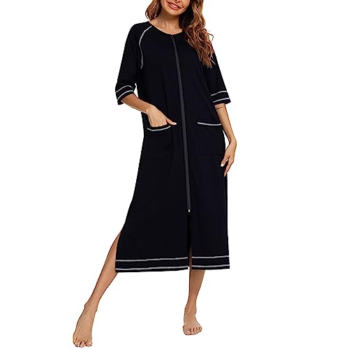 Guotobe Bademantel Damen Baumwolle Kurz Reisebademantel Warm Saunamantel Weicher Bequeme Bade Robe mit Kapuze Baumwolle Badeponcho Große Größen Saugfähiger Morgenmantel Elegant Surfponcho von Guotobe