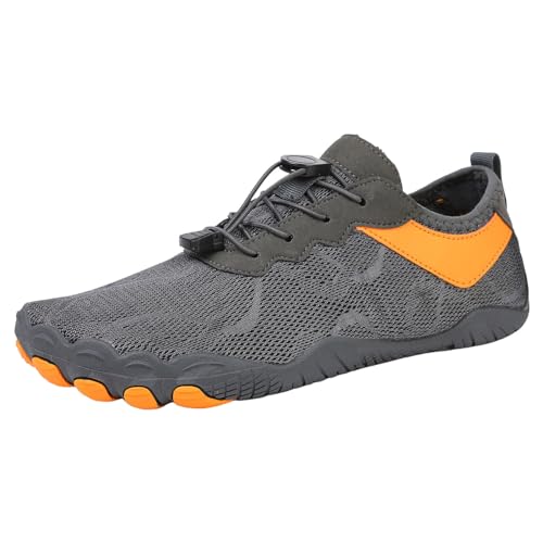 Guotobe Barfuss Schuhe Damen Weiß Breite Füße Laufschuhe rutschfest Camping Bequem Trekkingschuhe Sneaker Sport Outdoor Wanderschuhe Barfuss Schuhe Leicht Große Größen Barfussschuhe Turnschuhe von Guotobe