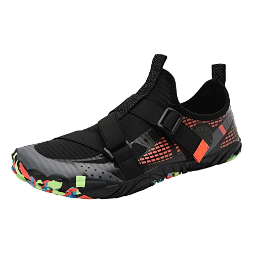 Guotobe Barfußschuhe Damen Leicht Sport Barfußschuhe Fitnessschuhe rutschfest Sommer Barfuss Schuhe Traillaufschuhe Weiß Atmungsaktiv Laufschuhe Wanderschuhe Bequem Schwarz Badeschuhe Sportschuhe von Guotobe