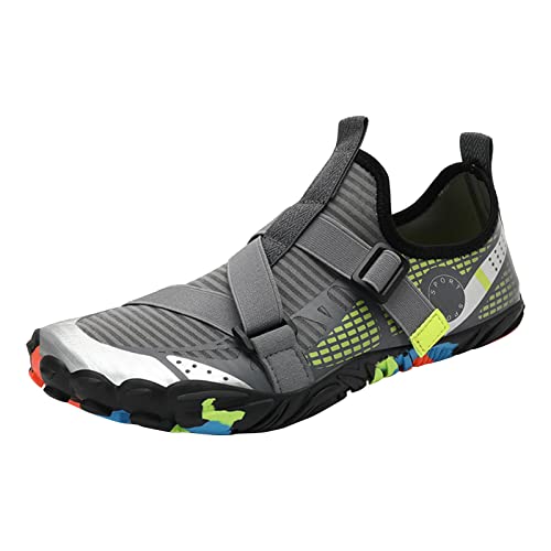 Guotobe Barfußschuhe Damen rutschfest Sommer Barfußschuhe Traillaufschuhe Sport Atmungsaktiv Barfuss Schuhe Laufschuhe Schwarz Leicht Fitnessschuhe Turnschuhe Wasserfest Weiß Wanderschuhe Sneaker von Guotobe