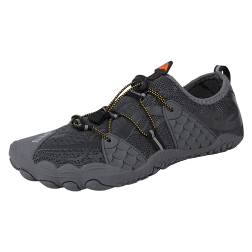 Guotobe Damen Schuhe Atmungsaktiv Große Größen Wasserschuhe Outdoor Breite Füße Schwarz Fitnessschuhe Laufschuhe Weich Leicht Sportschuhe Traillaufschuhe Weiß Camping Barfuss Schuhe Trekkingschuhe von Guotobe