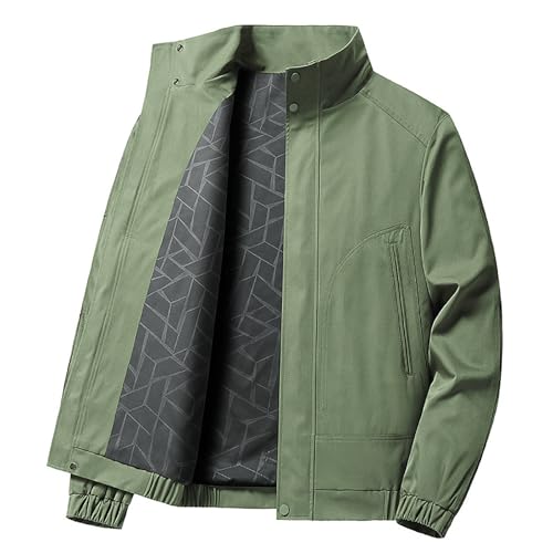 Guotobe Herren Bomberjacke Leichte Lässige Pilotenjacke Bomberjacke Schwarz Sportlich College Jacke Übergangsjacke mit Taschen Kurz Fliegerjacke Trainingsjacke Reißverschluss Einfarbig Sommerjacke von Guotobe