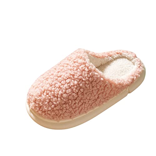 Guotobe Pantoffeln Damen mit Starker Filzlaufsohle Gästeschuhe Filzpantoffel Flache Flauschig Slipper Plüsch Casual Hausschuhe Für Drinnen Und Draussen Klassische Hauslatschen Bequeme Hausschlappen von Guotobe