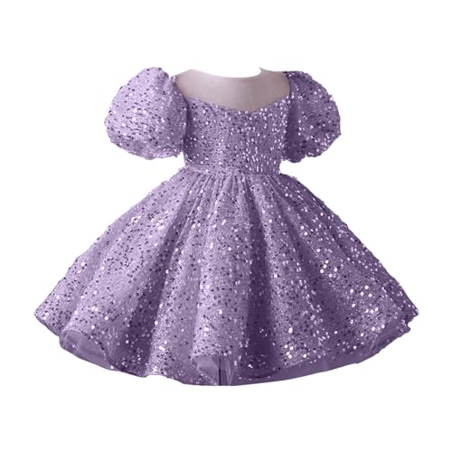 Guotobe Prinzessin Kleid Mädchen Glitzer Tüll Pailettenkleider Elegant Pailletten Kleider Ballkleid Festlich Casual Prinzessin Kleid Tütü Geburtstag Party Glitzerkleid Rot Brautjungfern Kleidung von Guotobe