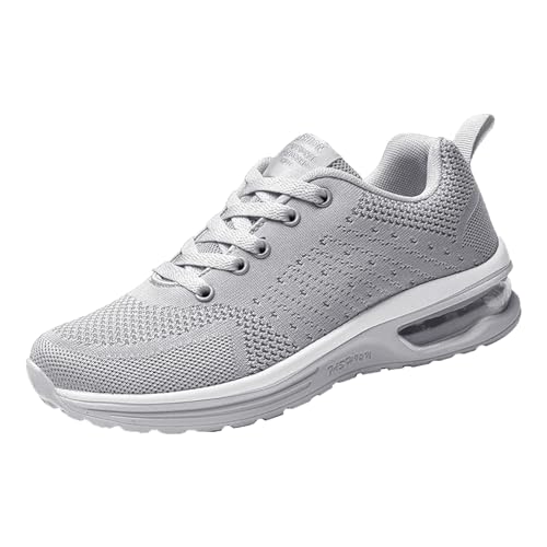 Guotobe Sneaker Damen Weiss Atmungsaktiv Luftpolster Laufschuhe Sneaker Bequem Leicht Turnschuhe Schuhe rutschfest Schwarz Sportschuhe Weiß Outdoor Fitness Freizeitschuhe Joggingschuhe von Guotobe