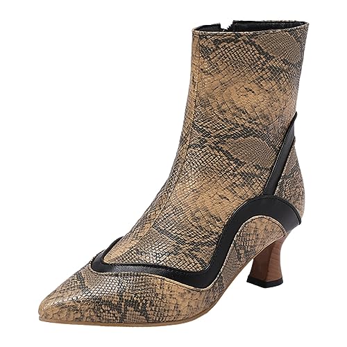 Guotobe Stiefeletten Damen Herbst Leder Herbstschuhe Schnürstiefeletten Biker Modische Schnürstiefel mit Runder Zehenpartie mit Profilsohle Stiefelette Elegante Chelsea Winterstiefel Schwarz Boots von Guotobe