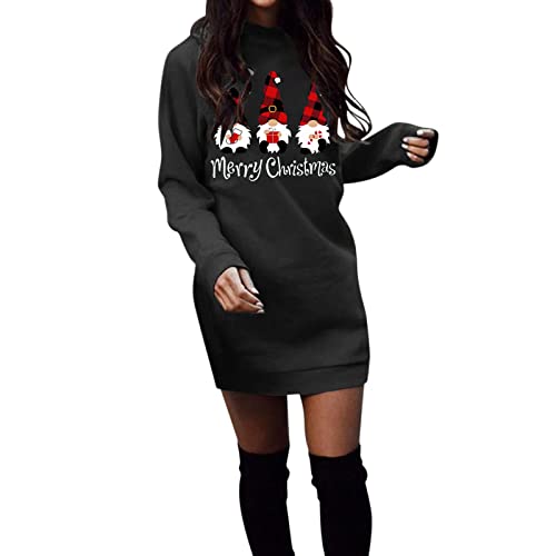 Guotobe Weihnachtskleid Damen Langarm Winterpullover Sweatkleid Rot Elegant Longpullover mit Weihnachten Motiv 3D Gedruckt Leicht Sweatshirt Rundhals Casual Dress Weicher Kapuzenpullover Guotobe Weihnachtskleid Damen Langarm Winterpullover Sweatkleid Rot Elegant Longpullover mit Weihnachten Motiv 3D Gedruckt Leicht Sweatshirt Rundhals Casual Dress Weicher Kapuzenpullover von Guotobe