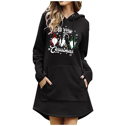 Guotobe Weihnachtskleid Damen Langarm Winterpullover Sweatkleid Rot Elegant Longpullover mit Weihnachten Motiv 3D Gedruckt Leicht Sweatshirt Rundhals Casual Dress Weicher Kapuzenpullover Guotobe Weihnachtskleid Damen Langarm Winterpullover Sweatkleid Rot Elegant Longpullover mit Weihnachten Motiv 3D Gedruckt Leicht Sweatshirt Rundhals Casual Dress Weicher Kapuzenpullover von Guotobe