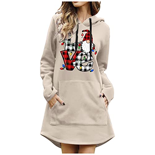 Guotobe Weihnachtskleid Damen Langarm Winterpullover Sweatkleid Rot Elegant Longpullover mit Weihnachten Motiv 3D Gedruckt Leicht Sweatshirt Rundhals Casual Dress Weicher Kapuzenpullover Guotobe Weihnachtskleid Damen Langarm Winterpullover Sweatkleid Rot Elegant Longpullover mit Weihnachten Motiv 3D Gedruckt Leicht Sweatshirt Rundhals Casual Dress Weicher Kapuzenpullover von Guotobe