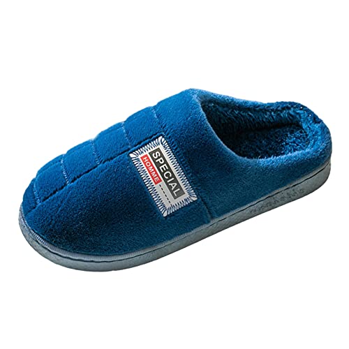 Pantoffeln Herren mit Starker Filzlaufsohle Gästeschuhe Hausschuhe Grau Home Filzpantoffel Bequeme Klassische Slipper rutschfeste Baumwolle Freizeitschuh für Drinnen Und Draussen Filzhausschuhe von Guotobe