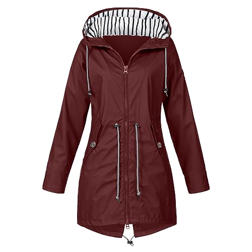 Regenjacke Damen Wasserdicht Atmungsaktiv 5xl Große Größen Regenmantel Schwarz Softshelljacke Gelb Outdoorjacke Übergangsjacke Leichte Jacke mit Kapuze für Frühlings Herbst zum Wandern Fahrrad Regenjacke Damen Wasserdicht Atmungsaktiv 5xl Große Größen Regenmantel Schwarz Softshelljacke Gelb Outdoorjacke Übergangsjacke Leichte Jacke mit Kapuze für Frühlings Herbst zum Wandern Fahrrad von Guotobe